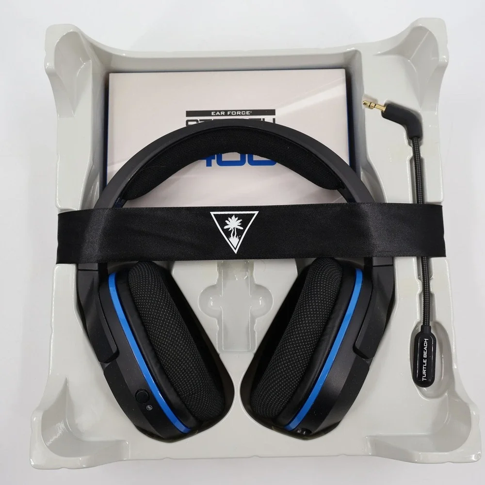 Turtle Beach Stealth 400 Gaming Headset PS4 PS3 Black Blue Wireless TBS-3240-01